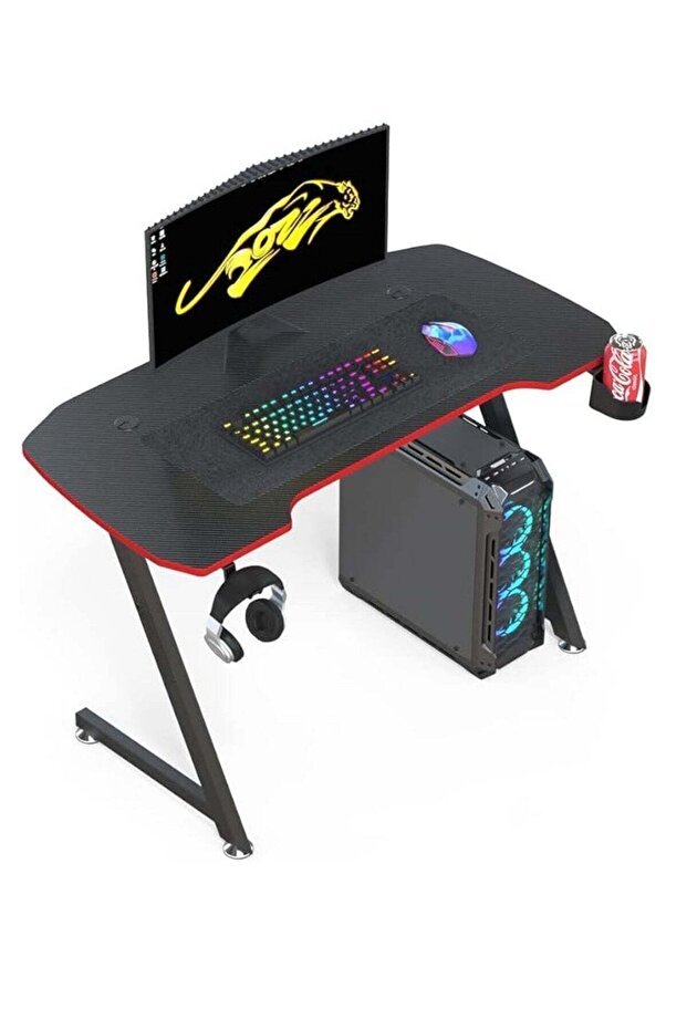 مكتب كمبيوتر على شكل حرف Z - 1