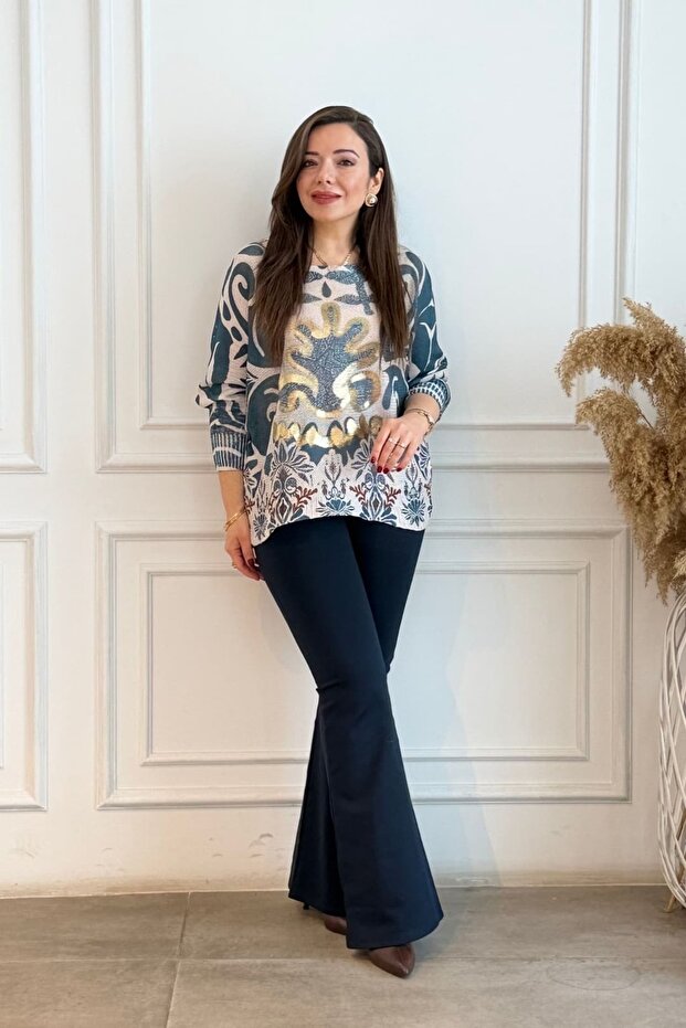 İspanyol Paça Çelik Örme Tayt Pantolon - 6