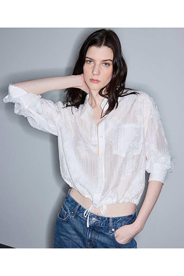 Nakış aplikeli gömlek - 1