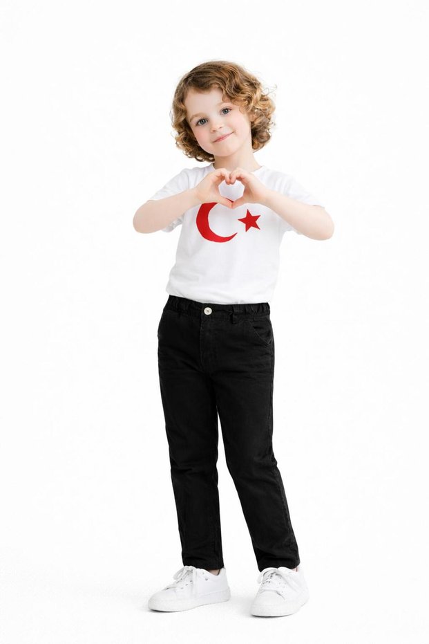 Men's Moonphase Printed Short-Sleeved T-Shirt and Pants