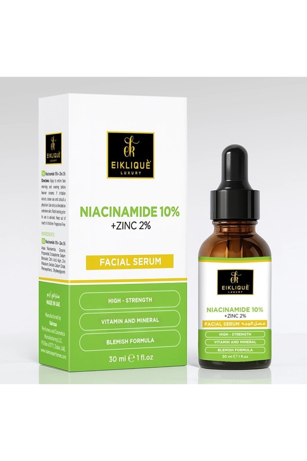 Niacinamide 10% + Zinc 2% Face Serum Reduces Blemishes & Pores - Supports Clear Skin