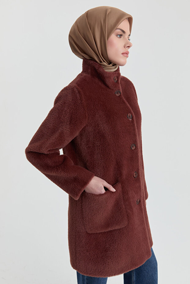 Dik Yakalı Kaban - Taba - 2