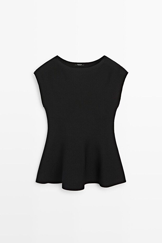 Bisiklet yaka triko bluz - 5