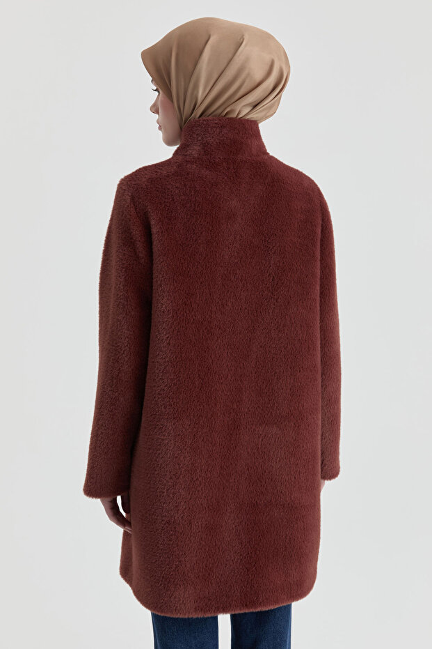 Dik Yakalı Kaban - Taba - 5