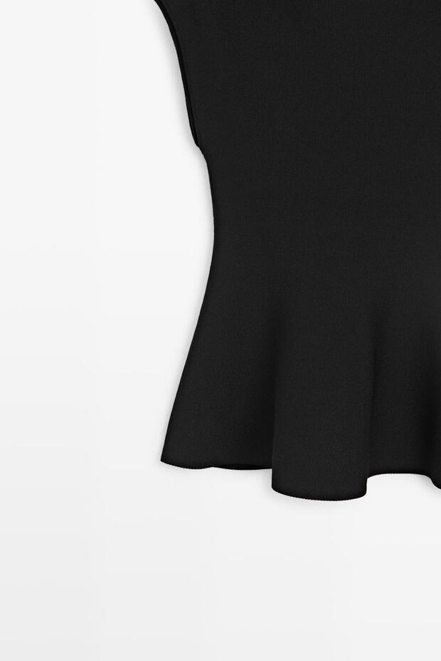 Bisiklet yaka triko bluz - 7