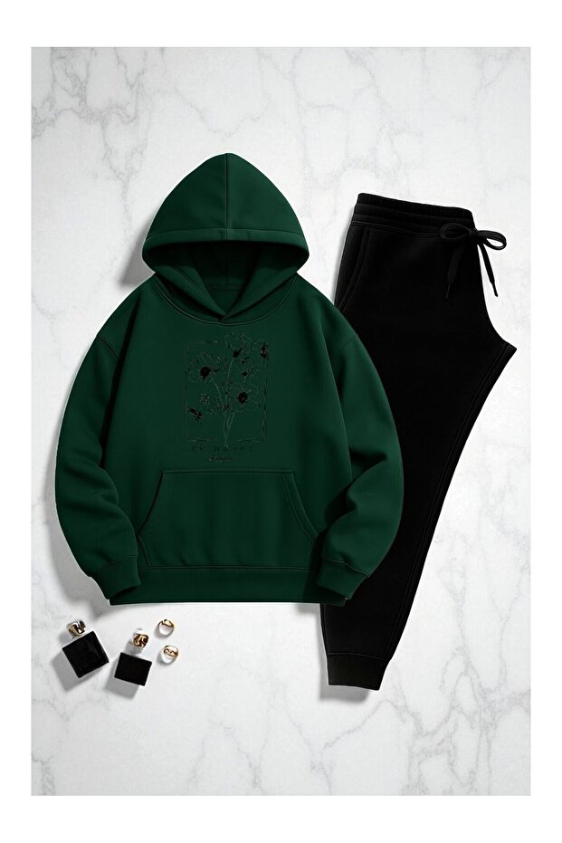 Street Style Tracksuit Set – Top and Bottom, Oversize, Trendy