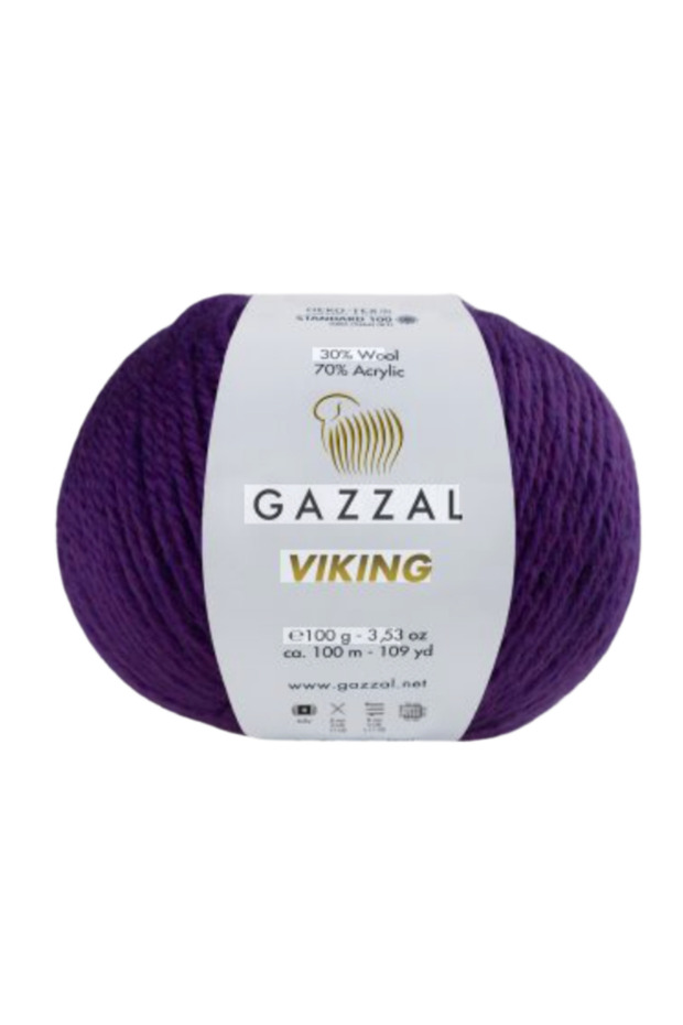 Viking Knitting Yarn – 100 g 100 M, 30% Wool 70% Acrylic, Thick Winter Knitting Yarn-4027 Pcs