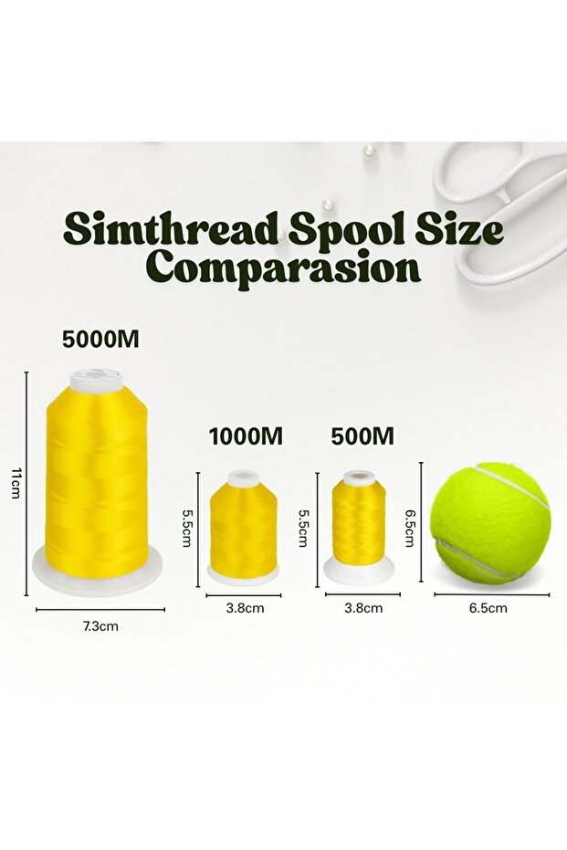 Embroidery Thread Kit 120 Spools, 1000m, Multicolor - 6