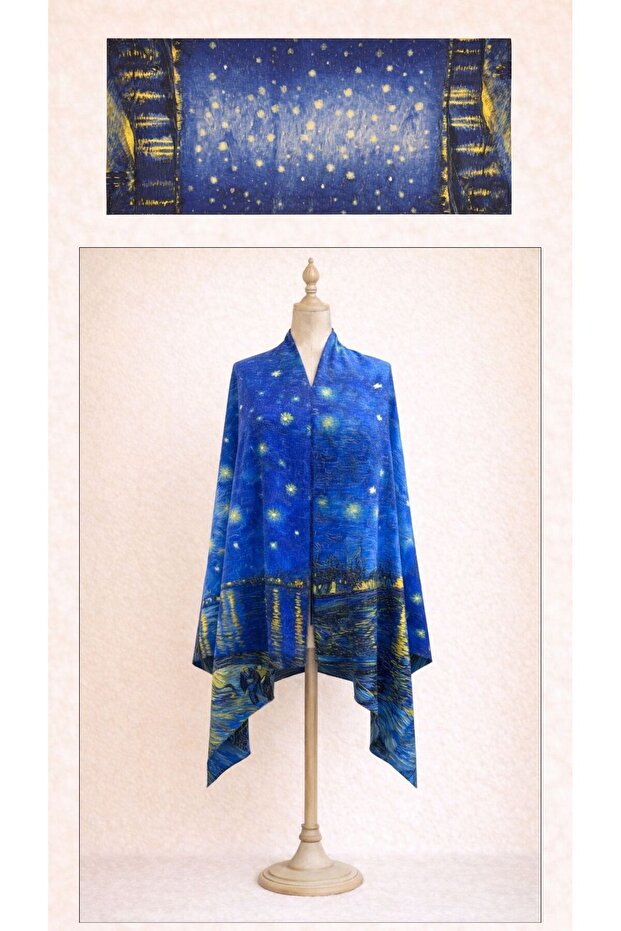 Luxurious Cashmere Tablecloth Pattern Soft Stylish Shawl Suitable for Cold Weather Use