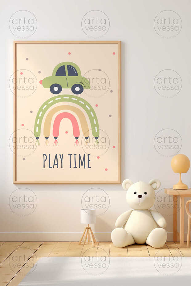 One Piece Raw Color Real Wood Framed Painting - Teknrsymdf-36