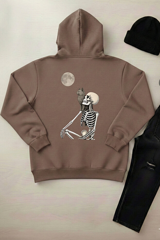 Rest in Peace - Unisex Hooded Kangaroo Pocket 3 Thread Puff (Fleece Inside) Sweatshirt