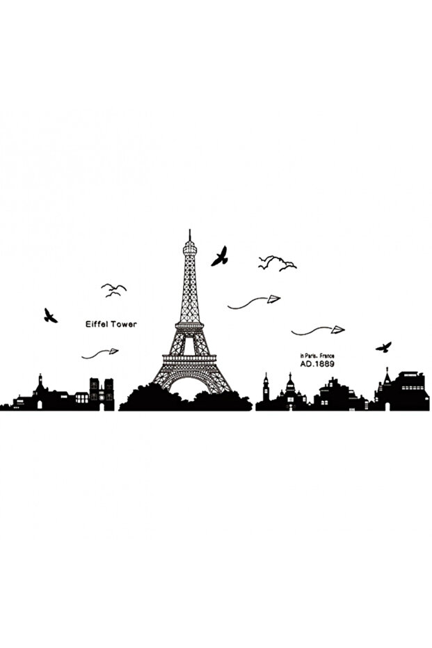 Decorative wall sticker Eiffel Tower multicolor MaffStuff® - 6