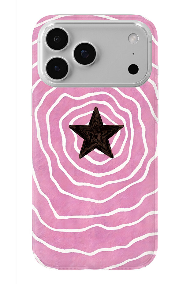 حافظة شفافة مطبوعة بتصميم نجمة سوداء متوافقة مع هاتف iPhone 17 Pro Max - 1