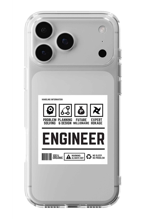 حافظة شفافة مطبوعة بتصميم مهندسي متوافق مع iPhone 17 Pro Max - 1