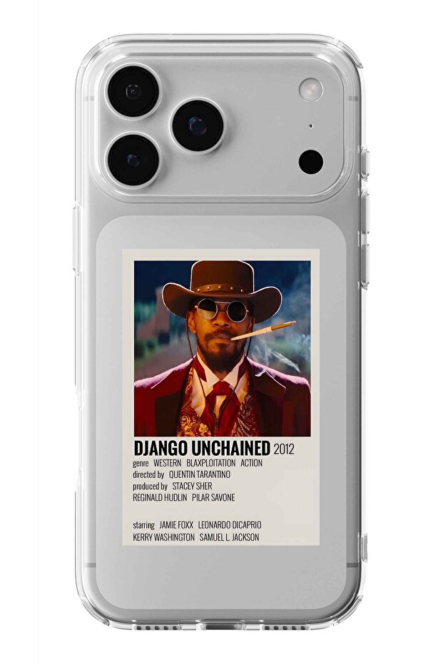 حافظة شفافة مطبوعة بتصميم ملصق Django Unchained متوافقة مع هاتف iPhone 17 Pro Max - 1