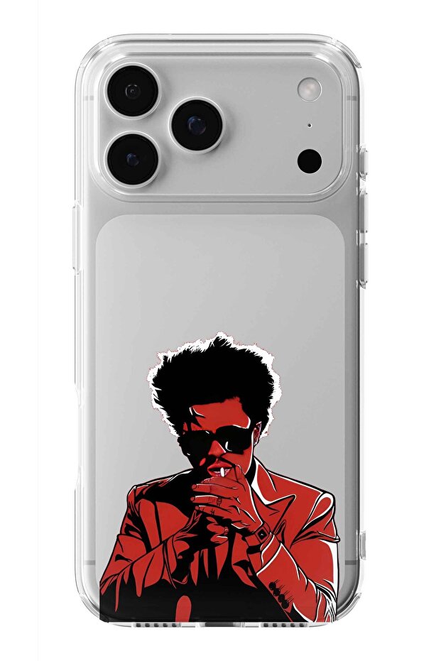 حافظة شفافة مطبوعة بتصميم The Weeknd متوافقة مع هاتف iPhone 17 Pro Max - 1