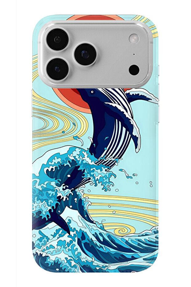 حافظة شفافة مطبوعة بتصميم الحوت متوافقة مع هاتف iPhone 17 Pro - 1