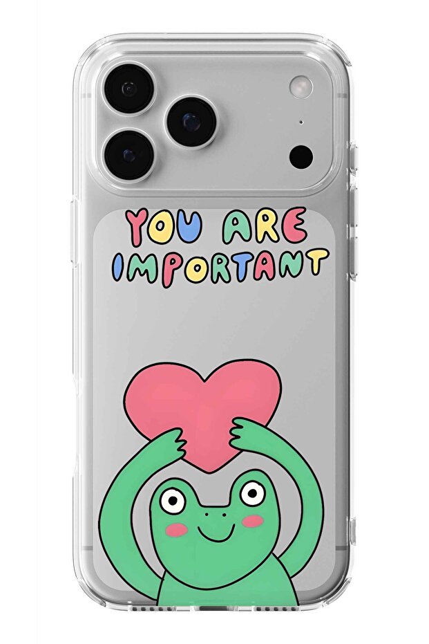 حافظة شفافة مطبوعة بتصميم You Are Important متوافقة مع هاتف iPhone 17 Pro - 1