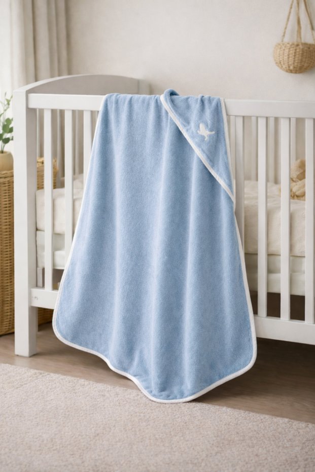 Hooded Baby Swaddle Towel Microcotton 100X100 cm – Lightweight and Defoliated-