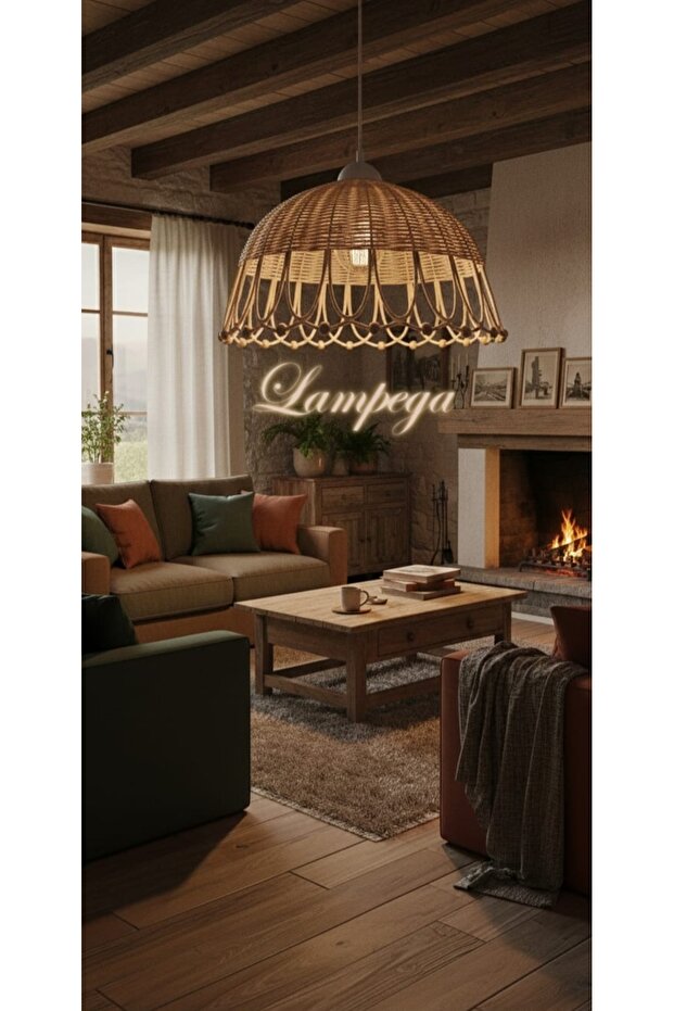 rattan bambu avize - 2