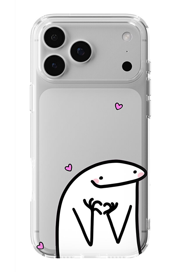 حافظة شفافة مطبوعة بتصميم فلورك متوافقة مع آيفون 17 برو ماكس - 1