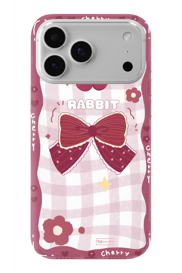 iPhone 17 Pro Compatible Cherry Design Printed Transparent Case - 1