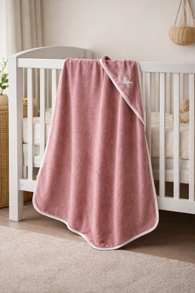 Hooded Baby Swaddle Towel Microcotton 100X100 cm – Lightweight and Defoliated-