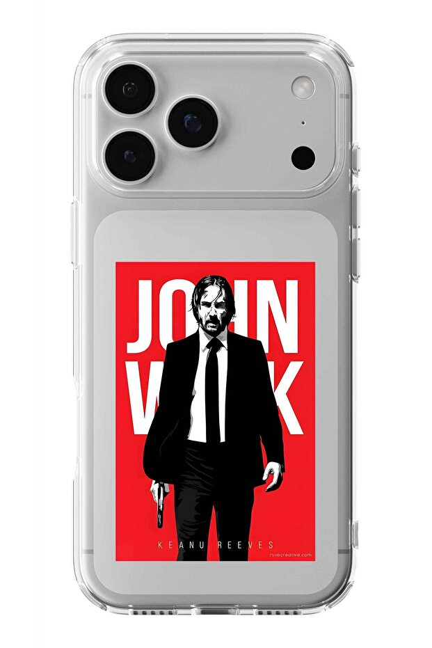 حافظة شفافة مطبوعة بتصميم جون ويك متوافقة مع هاتف آيفون 17 برو ماكس - 1