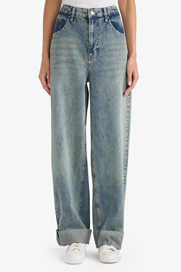 Women's Jean Pants G3362Ax/Nm28 Mid Blue