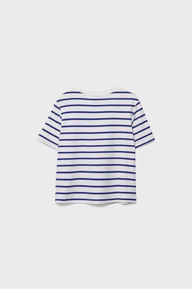 Çizgili, heavy weight, regular fit basic tişört - 7