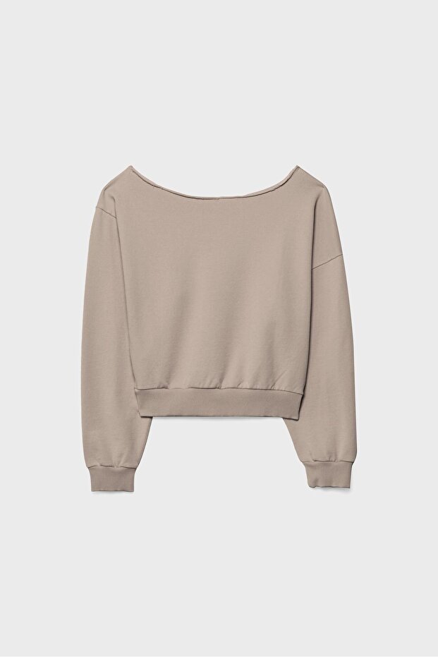 سويت شيرت بقصة قصيرة بتأثير مغسول - 4