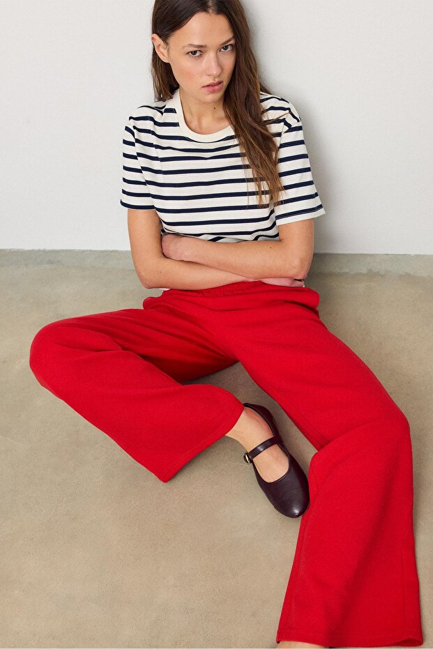 Geniş paça jogger pantolon - 1