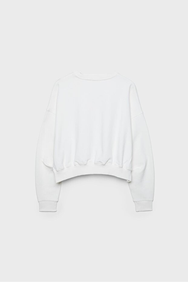 Basic desenli sweatshirt - 7
