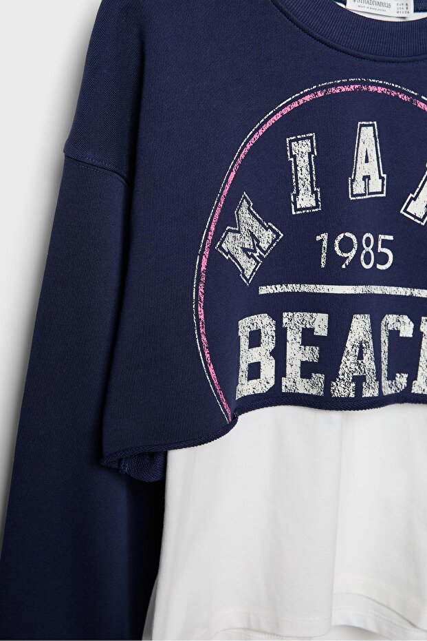 Kontrast crop sweatshirt - 8