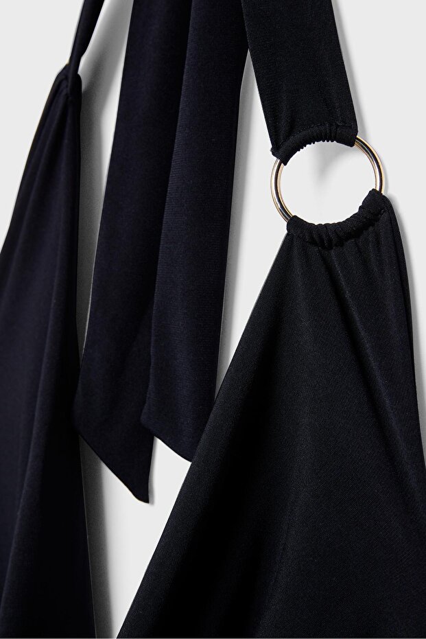 Drapeli dekolteli halkalı büstiyer - 8