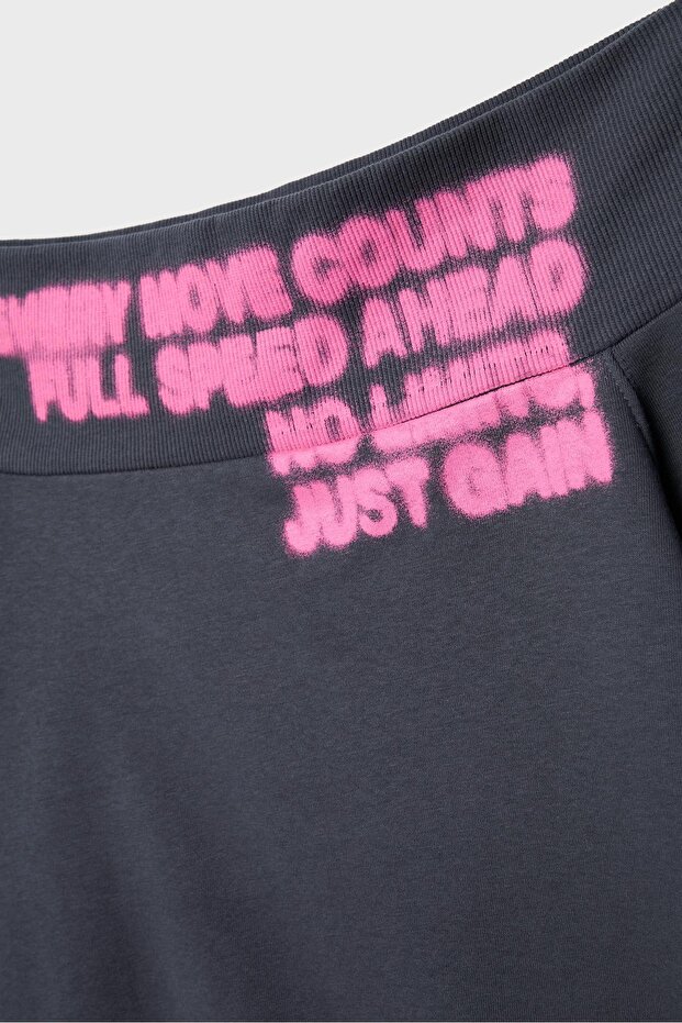 Kayık yaka oversize sweatshirt - 4