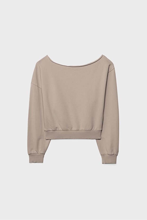 سويت شيرت بقصة قصيرة بتأثير مغسول - 3