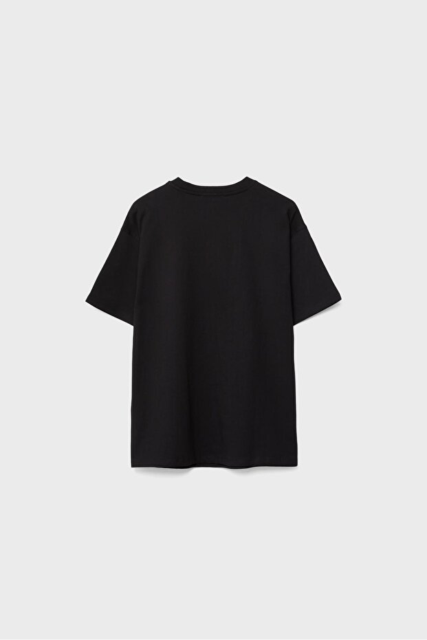Oversize baskılı t-shirt - 7