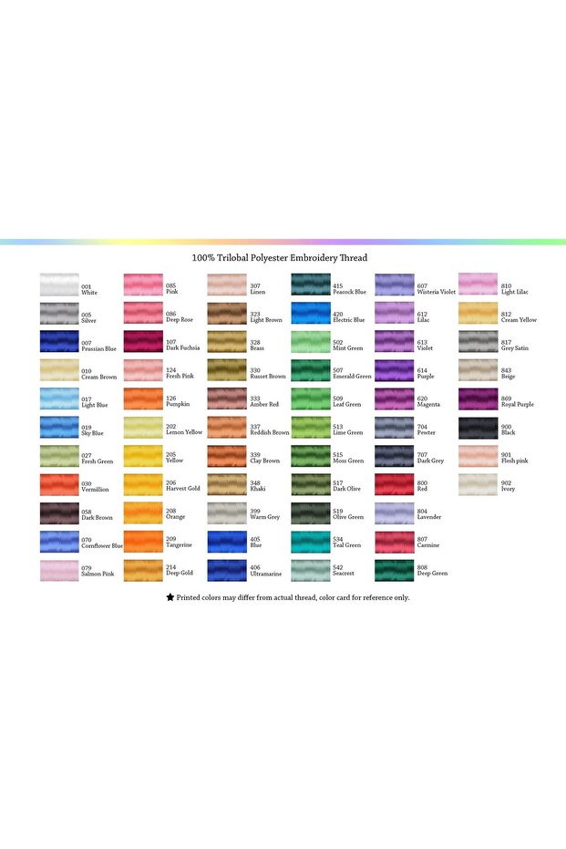 Set Ață De Brodat 63 Bobine, 5000 m, Multicolor - 4