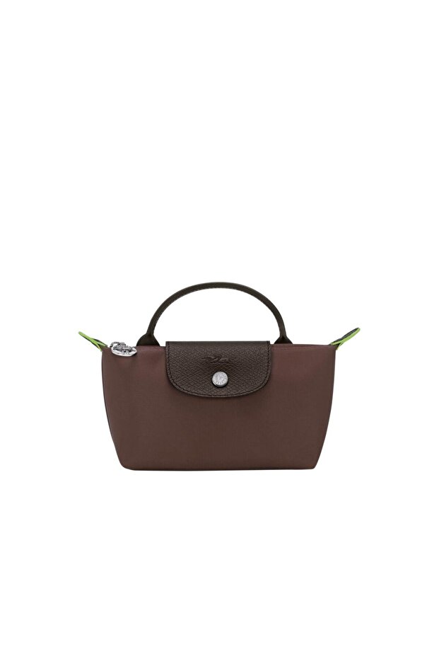 Le Pliage Green Pouch With Handle Mocha - 1