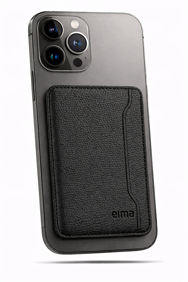 Magsafe Wallet Card Holder with Stand, Pu Leather, Magnetic, Compatible with All Phone Models