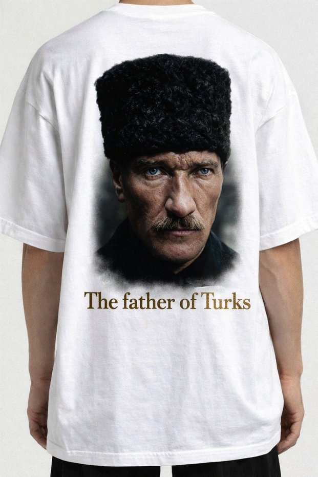 100% Cotton Oversize Ataturk Printed Unisex T-Shirt