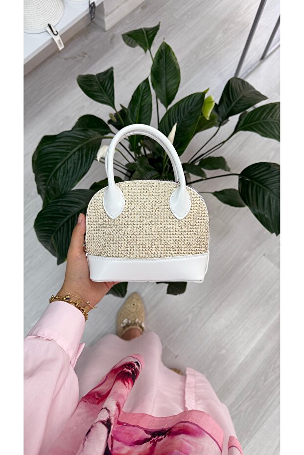 ZK - Kadın Mini Hasır Çanta - 1