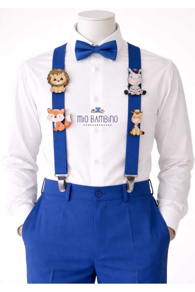 Baby Boy Stylish Pants, Suspenders and Bow Tie Set (April 23, Birthday, Religious and National Holidays)