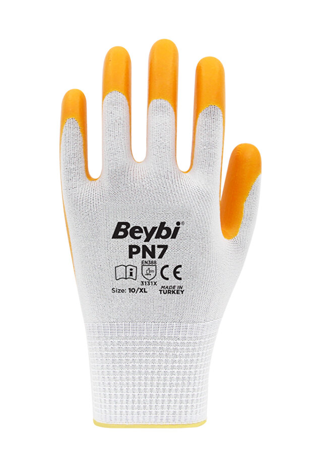 PN7 Polyester Örme NİTRİL ELDİVEN NO: 10/XL (12 ÇİFT) - 2