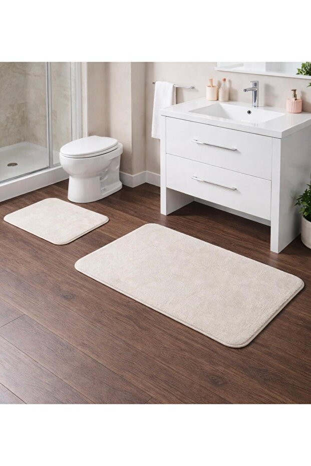 Double bathroom mat set - 1