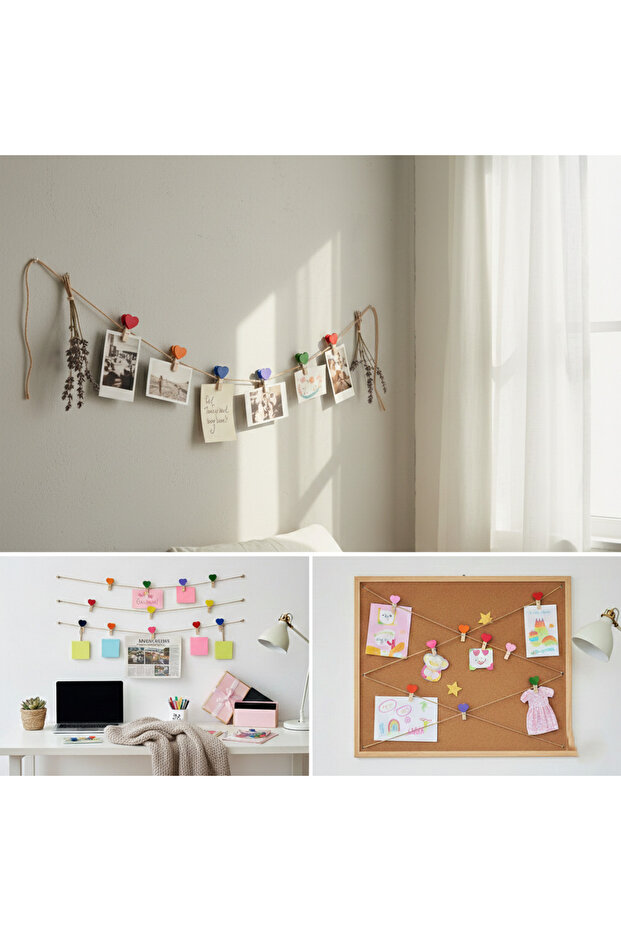 Heart-Shaped Stringed Note Holder Peg - 1