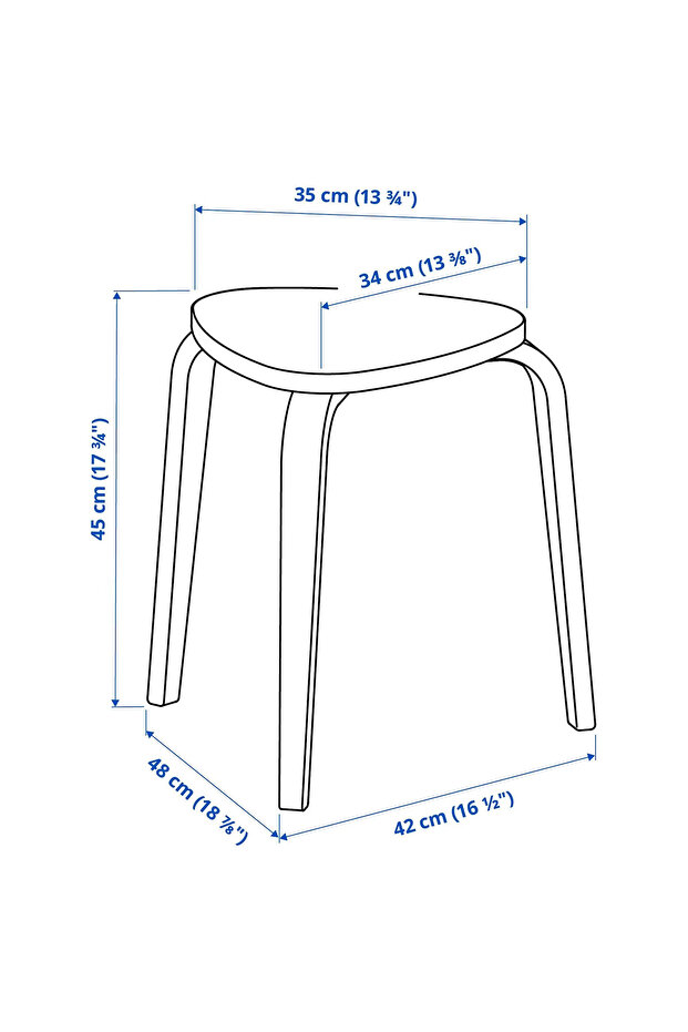 KYRRE ahşap tabure , yeşil - 7