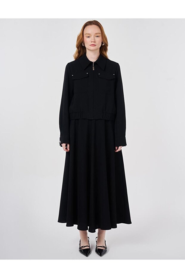 طقم سترة بومبر باللون الأسود - 2