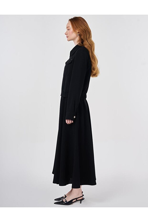 طقم سترة بومبر باللون الأسود - 3